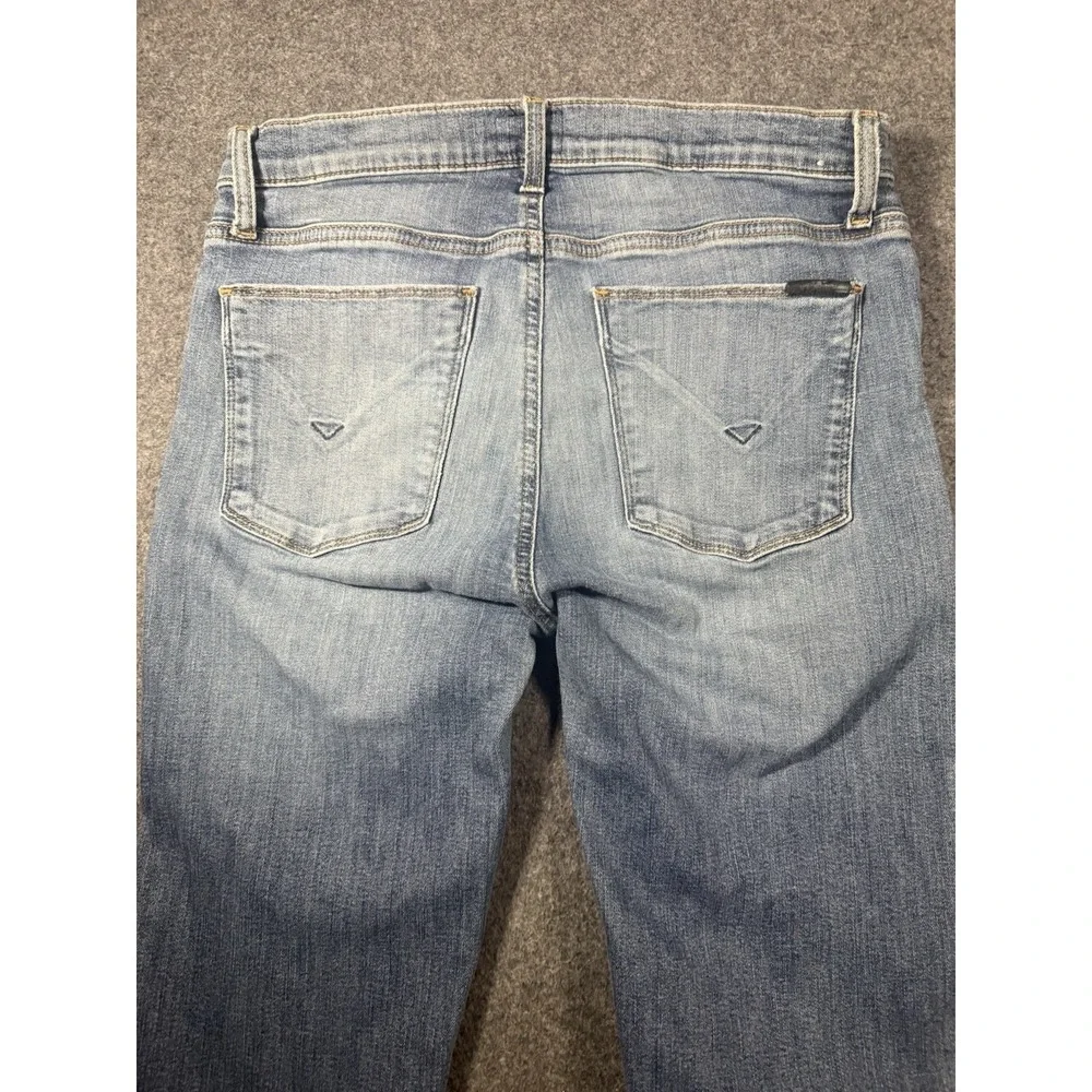 Hudson Women's Mid-Rise Raw Hem Ankle Skinny‎ Jeans Size 29